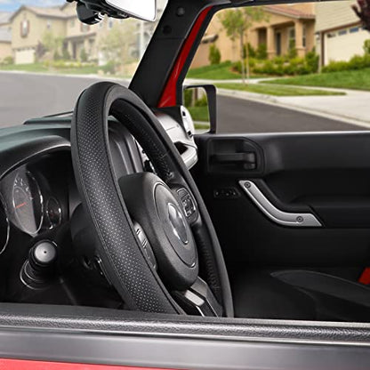 Breathable Car Steering Wheel Cover Large Size 15.5