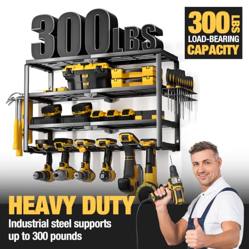 4 Layer Power Tool Organizer Wall Mount