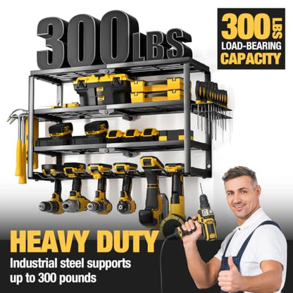 4 Layer Power Tool Organizer Wall Mount