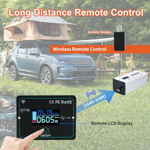 5000W Power Inverter Pure Sine Wave 12V DC to 120V AC