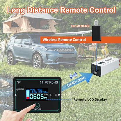 5000W Power Inverter Pure Sine Wave 12V DC to 120V AC
