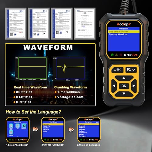 BT60 PRO Car Battery Tester 6V