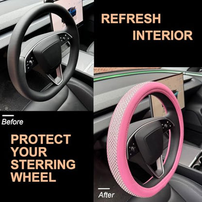 Bling Comfy Steering Wheel Cover for Tesla Model Y
