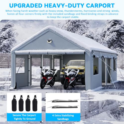 13x25 FT Heavy Duty Carport Canopy