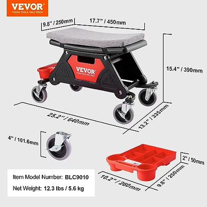 Mechanic Stool 300 LBS Capacity Garage Stool Gift for Men