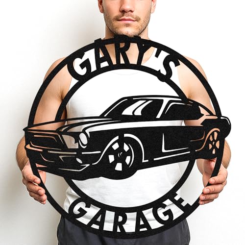 Custom Garage Workshop Metal Sign Personalized Tool Name Wall Art for Car Truck Mechanic Shop Decor Durable Steel Sign for Dad Husband Men’s Auto Workspace or Fence