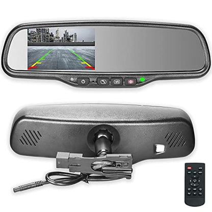 10.5" OEM Rear View Mirror with 4.3" LCD Screen + OnStar Buttons for Existing Wiring