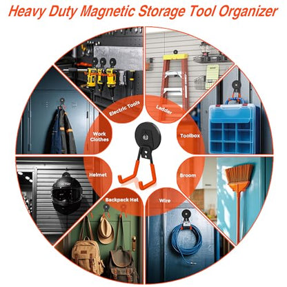 Extra Strong Magnetic Hooks for Hanging Heavy Duty (2 Count)