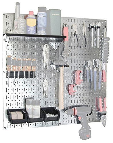 30-WGL-200GVB Galvanized Steel Pegboard Tool Organizer, Galv/Black