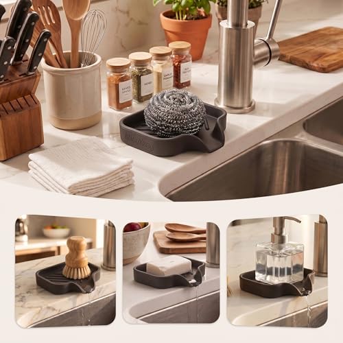 Silicone Soap Dish with Drain Spout