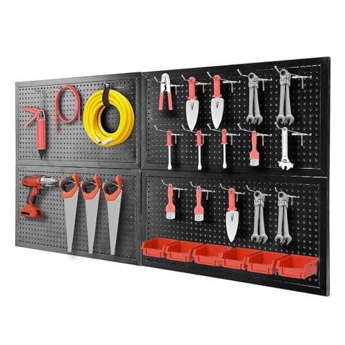 48x24 Inch Metal Pegboard Wall Organizer (40 Count)