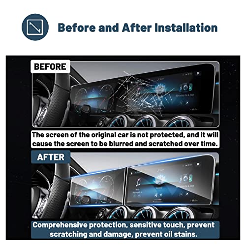 2020 2025 2026 GLB 250 Screen Protector for Benz GLB 250 10.25" Split Screen (2 Count)