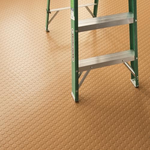 Large Coin Pattern Vinyl Garage Floor Protector Mat