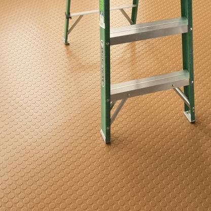 Large Coin Pattern Vinyl Garage Floor Protector Mat