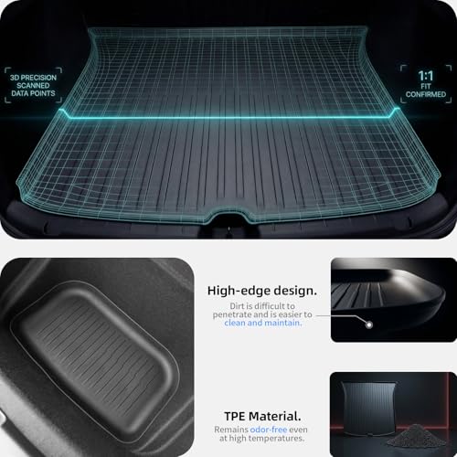 All Weather Cargo Liners for Tesla Model Y Trunk Mats (3 Count)