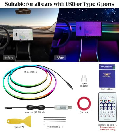 55.12Inch Tesla Interior Lights