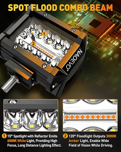 4 Inch LED Pod Lights (2 Count)