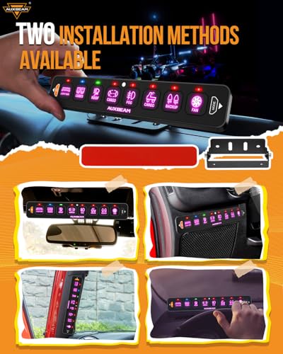 AS R80 Slim 8 Gang Switch Panel with RGB Backlight Memory Function