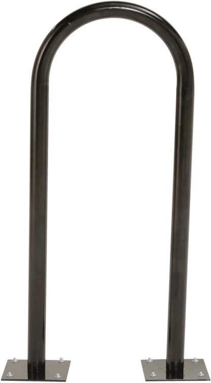 Global Industrial U-Rack Bike Rack, Flange Mount, 2-Bike Capacity, Steel Construction, Black Powder Coat Finish, Commercial Bike Rack for Stores, Parks and Schools
