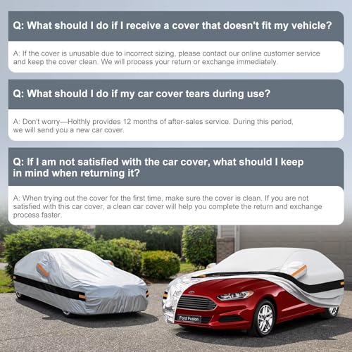 10 Layers Car Cover Custom Fit for Ford Fusion