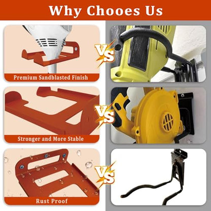 1 Pack Heavy Duty Weed Eater Hanger Wall Mount for Trimmers and Tools (7.7603 Ounce)