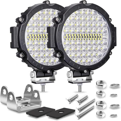 7 Inch Round LED Off Road Lights (2 Count)