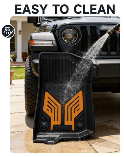 Premium Color TPE Floor Mats for Jeep Wrangler JL 2018