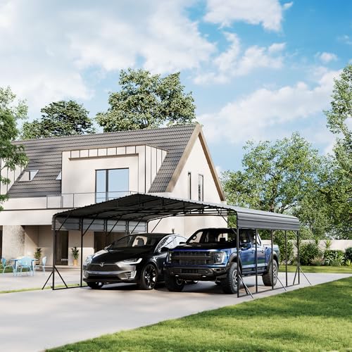 20'x20' Carport with Galvanized Steel Roof