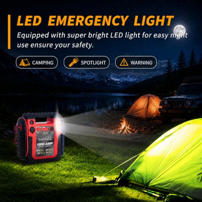 New Upgrade Car Battery Jump Starter & Portable Air Compressor