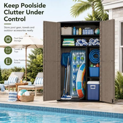 53 Cu.Ft Tall Outdoor Storage Shed with Reinforced Floor