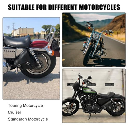 Motorcycle Saddle Bags Leather Motorcycle Solo Swing Arm Bag For Softails Sportsters Choppers Waterproof Side Bags