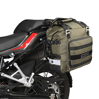 Motorcycle Saddlebag Waterproof Motor Luggage Pack Quick Release Motorbike Side Bag 20L Fits Most Adventure and Sports Bike Motorcycle Racks