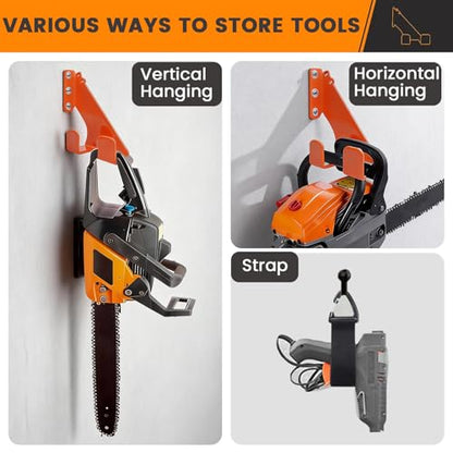 3 Pack Chainsaw Holder with 3 Storage Straps (3 Count)