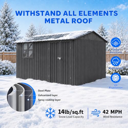 10x12 FT Outdoor Storage Shed