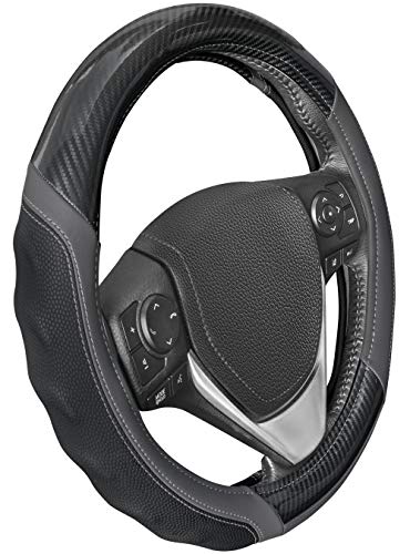 UltraSport Gray Carbon Fiber Steering Wheel Cover