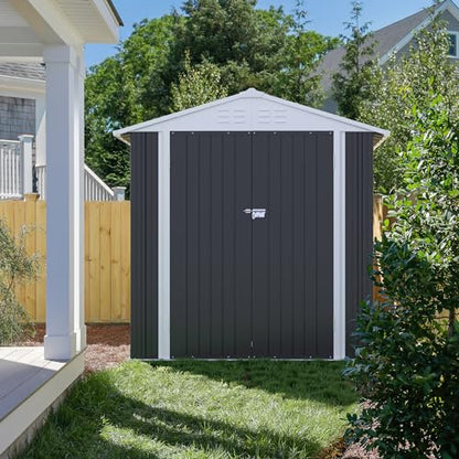 Metal Outdoor Storage Shed 6 x 4 FT Metal Shed with Lockable Door
