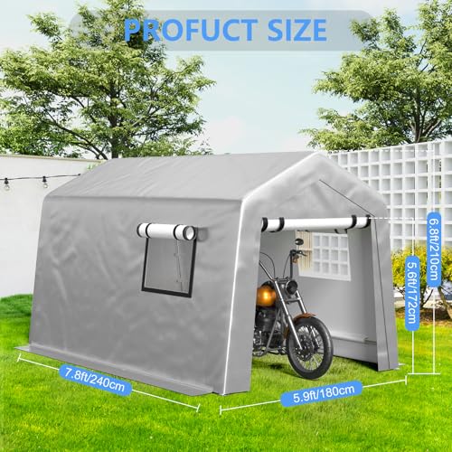 Carport 6x8 FT Enclosed Carport with Roll
