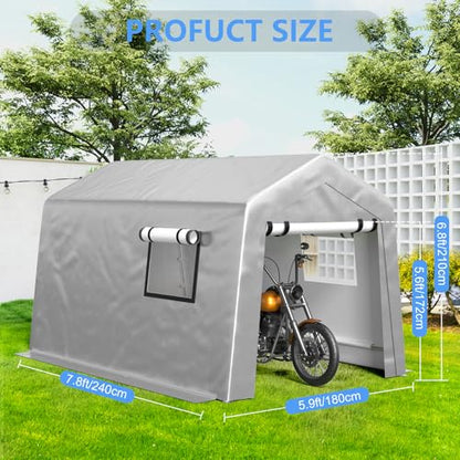 Carport 6x8 FT Enclosed Carport with Roll