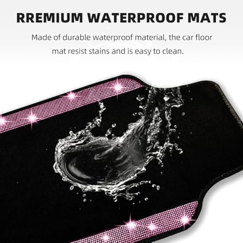 Pink Bling Car Floor Mats Full Set