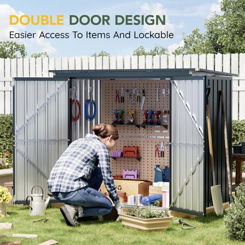 6 x 3 FT Trash Can Storage Shed with Lift