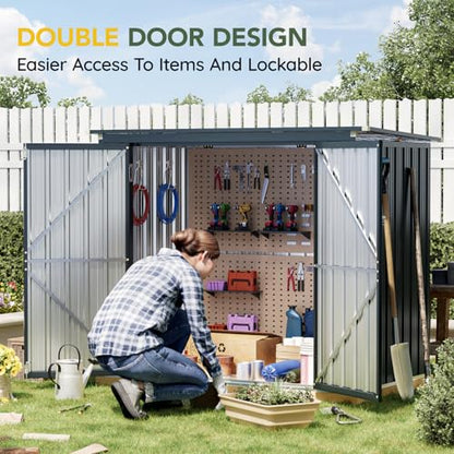 6 x 3 FT Trash Can Storage Shed with Lift
