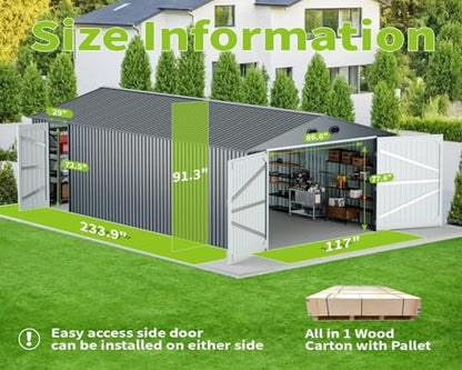 20 x 10 FT Outdoor Storage Shed