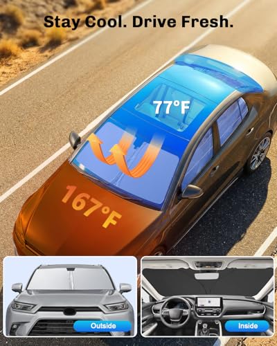 for 2024 2025 2026 Toyota Grand Highlander Windshield Sunshade for 2025 2026 Toyota Grand Highlander Accessories Sunshade Foldable Sun Shield 2025 2026 Grand Highlander Sunshade Sun Protector