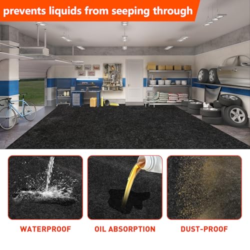 Non Slip Garage Floor Mat 7'4"x17' Extra Large Garage Parking Pad