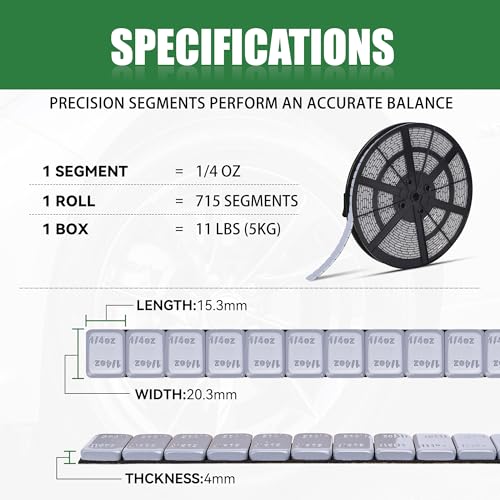 1 4 oz Stick On Wheel Weights 715pcs 5kg Bulk Pack Low Profile Grey