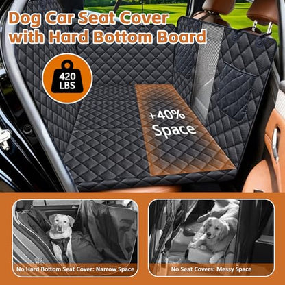 Dog Car Seat Cover for Pets Back Seat Extender Support 420lbs