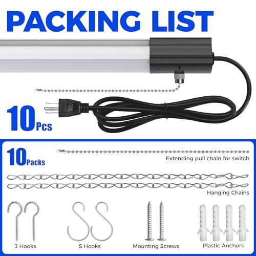BS84 LED Shop Lights 4FT for Workshop (10 Count)