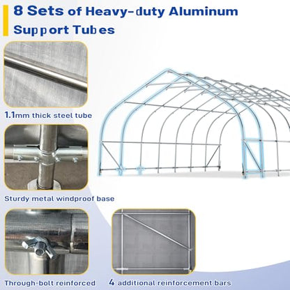 20x30 FT Reinforced Heavy Duty Carport