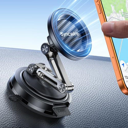 for MagSafe Car Mount Vacuum Magnetic Phone Holder Dash Windshield