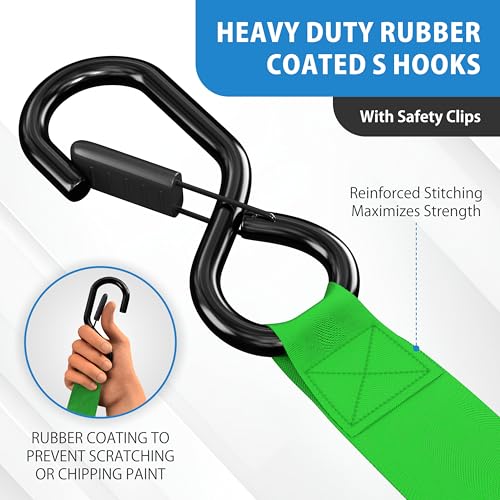 USA Based Retractable Ratchet Straps (2 Count)
